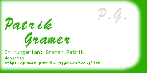 patrik gramer business card